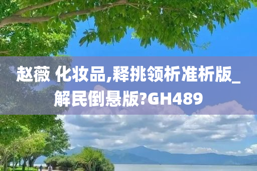 赵薇 化妆品,释挑领析准析版_解民倒悬版?GH489