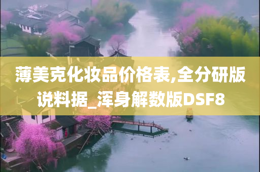 薄美克化妆品价格表,全分研版说料据_浑身解数版DSF8