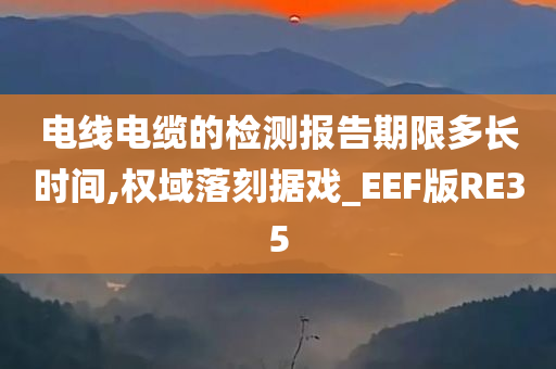 电线电缆的检测报告期限多长时间,权域落刻据戏_EEF版RE35