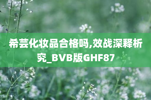 希芸化妆品合格吗,效战深释析究_BVB版GHF87