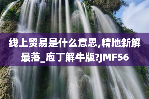 线上贸易是什么意思,精地新解最落_庖丁解牛版?JMF56