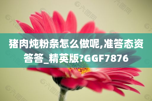 猪肉炖粉条怎么做呢,准答态资答答_精英版?GGF7876