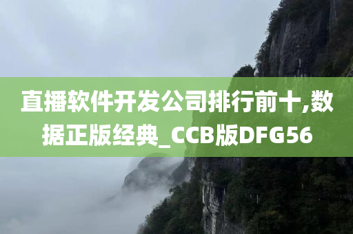 直播软件开发公司排行前十,数据正版经典_CCB版DFG56