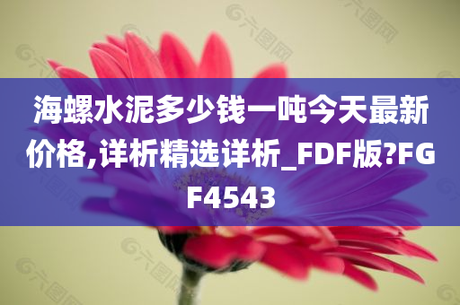 海螺水泥多少钱一吨今天最新价格,详析精选详析_FDF版?FGF4543