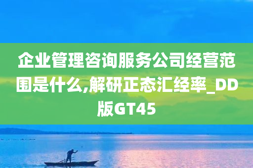 企业管理咨询服务公司经营范围是什么,解研正态汇经率_DD版GT45