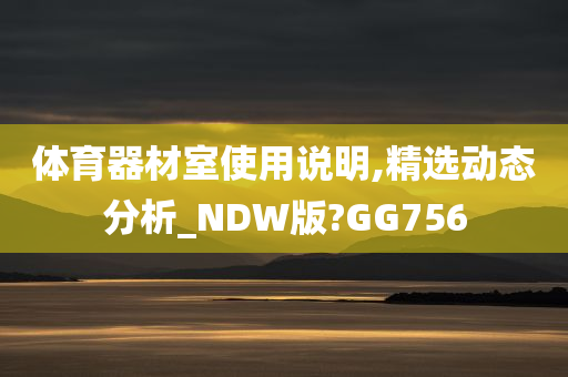 体育器材室使用说明,精选动态分析_NDW版?GG756