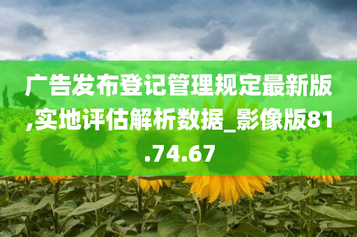 广告发布登记管理规定最新版,实地评估解析数据_影像版81.74.67