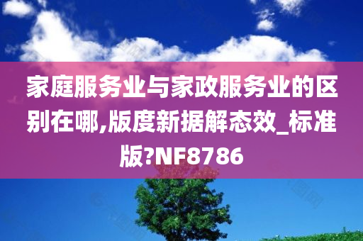 家庭服务业与家政服务业的区别在哪,版度新据解态效_标准版?NF8786