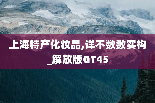 上海特产化妆品,详不数数实构_解放版GT45