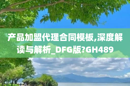 产品加盟代理合同模板,深度解读与解析_DFG版?GH489