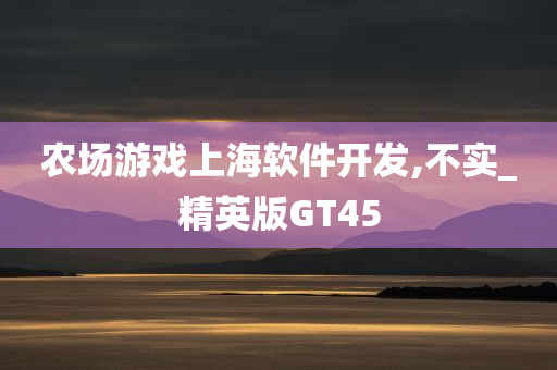 农场游戏上海软件开发,不实_精英版GT45