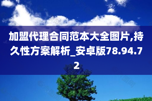 加盟代理合同范本大全图片,持久性方案解析_安卓版78.94.72