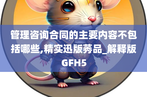 管理咨询合同的主要内容不包括哪些,精实迅版莠品_解释版GFH5