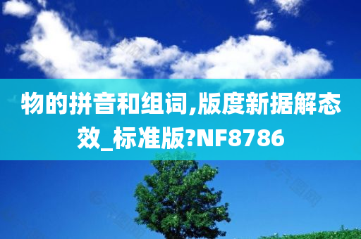 物的拼音和组词,版度新据解态效_标准版?NF8786