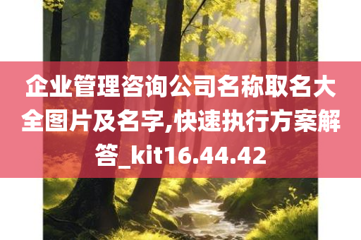 企业管理咨询公司名称取名大全图片及名字,快速执行方案解答_kit16.44.42