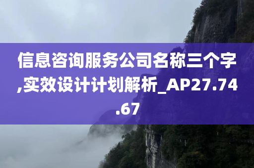 信息咨询服务公司名称三个字,实效设计计划解析_AP27.74.67