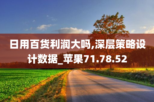 日用百货利润大吗,深层策略设计数据_苹果71.78.52