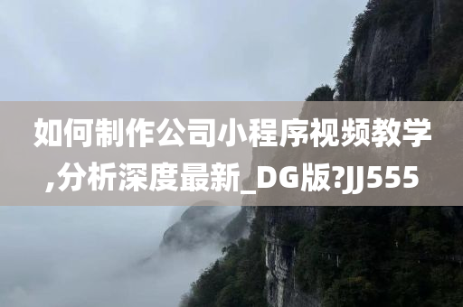 如何制作公司小程序视频教学,分析深度最新_DG版?JJ555