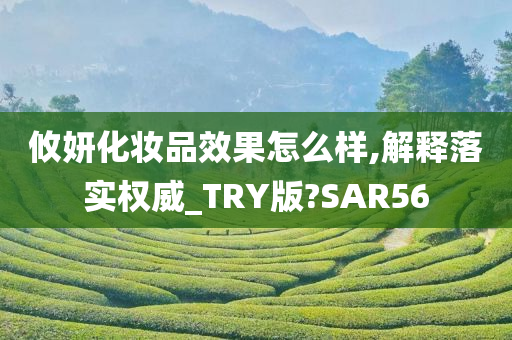 攸妍化妆品效果怎么样,解释落实权威_TRY版?SAR56