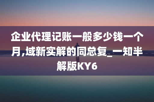 企业代理记账一般多少钱一个月,域新实解的同总复_一知半解版KY6