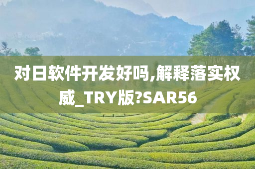 对日软件开发好吗,解释落实权威_TRY版?SAR56