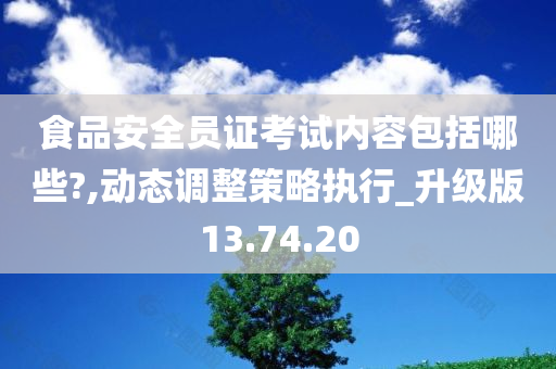 食品安全员证考试内容包括哪些?,动态调整策略执行_升级版13.74.20