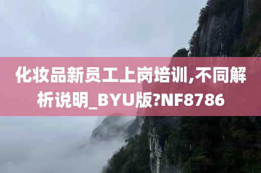 化妆品新员工上岗培训,不同解析说明_BYU版?NF8786