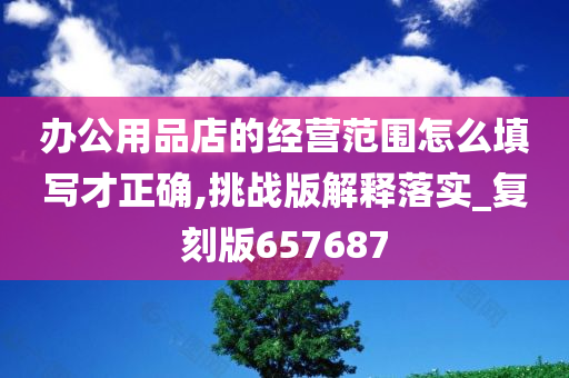 办公用品店的经营范围怎么填写才正确,挑战版解释落实_复刻版657687