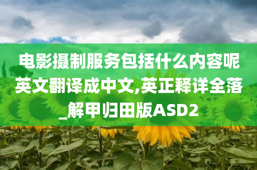 电影摄制服务包括什么内容呢英文翻译成中文,英正释详全落_解甲归田版ASD2