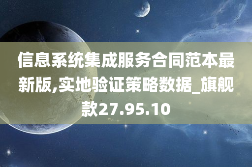 信息系统集成服务合同范本最新版,实地验证策略数据_旗舰款27.95.10