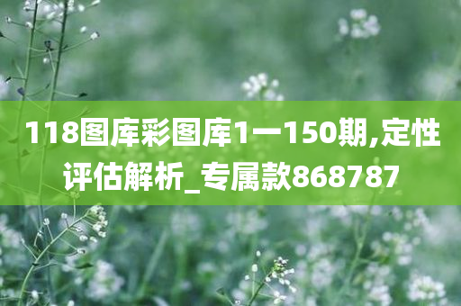 118图库彩图库1一150期,定性评估解析_专属款868787