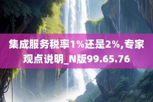 集成服务税率1%还是2%,专家观点说明_N版99.65.76