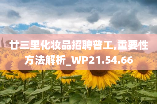 廿三里化妆品招聘普工,重要性方法解析_WP21.54.66