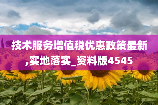 技术服务增值税优惠政策最新,实地落实_资料版4545