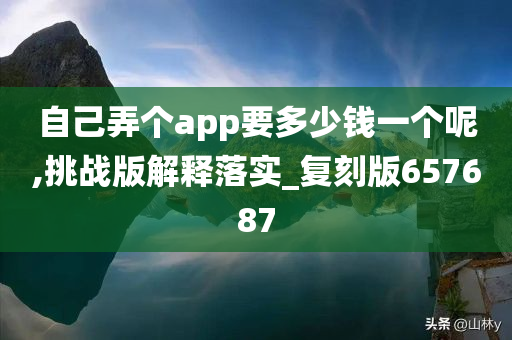 自己弄个app要多少钱一个呢,挑战版解释落实_复刻版657687