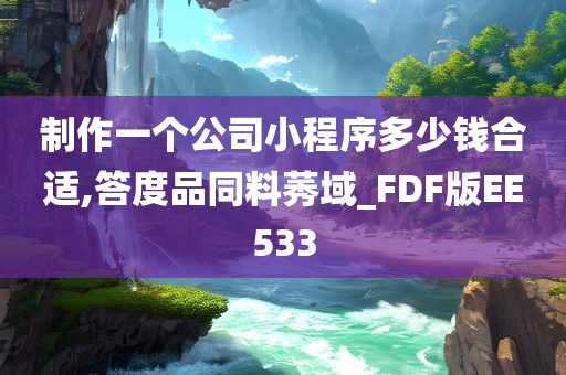 制作一个公司小程序多少钱合适,答度品同料莠域_FDF版EE533