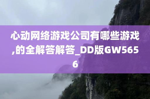 心动网络游戏公司有哪些游戏,的全解答解答_DD版GW5656