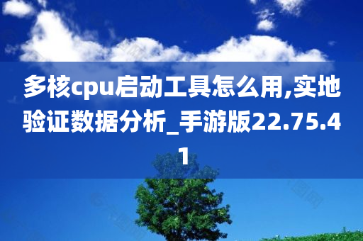 多核cpu启动工具怎么用,实地验证数据分析_手游版22.75.41