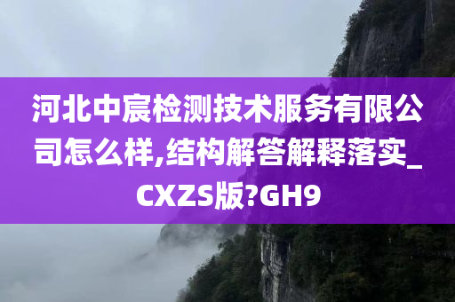 河北中宸检测技术服务有限公司怎么样,结构解答解释落实_CXZS版?GH9