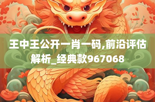 王中王公开一肖一码,前沿评估解析_经典款967068