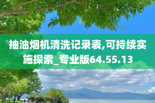 抽油烟机清洗记录表,可持续实施探索_专业版64.55.13