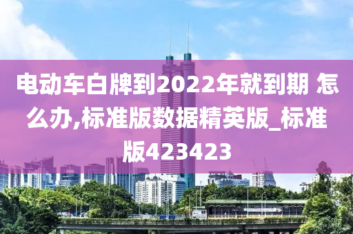 电动车白牌到2022年就到期 怎么办,标准版数据精英版_标准版423423