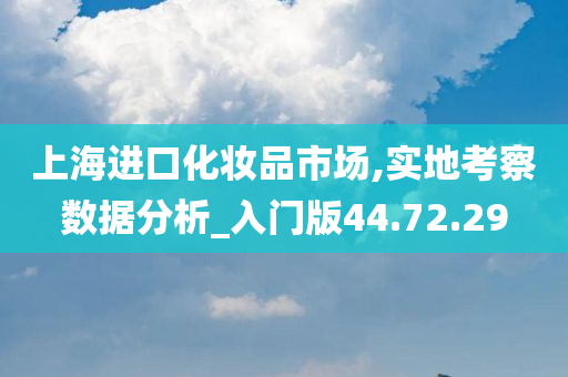 上海进口化妆品市场,实地考察数据分析_入门版44.72.29