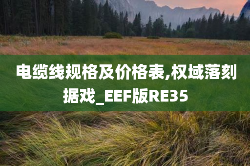 电缆线规格及价格表,权域落刻据戏_EEF版RE35