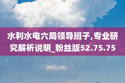 水利水电六局领导班子,专业研究解析说明_粉丝版52.75.75