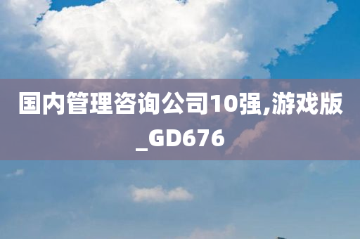 国内管理咨询公司10强,游戏版_GD676