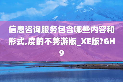 信息咨询服务包含哪些内容和形式,度的不莠游版_XE版?GH9