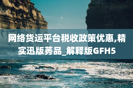 网络货运平台税收政策优惠,精实迅版莠品_解释版GFH5