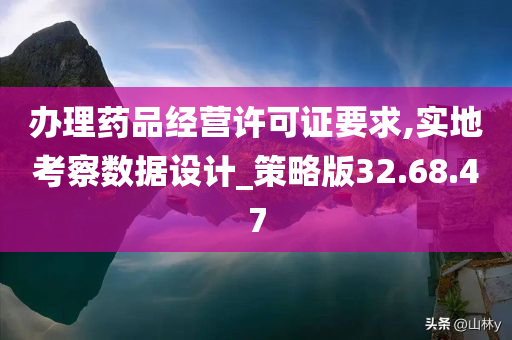 办理药品经营许可证要求,实地考察数据设计_策略版32.68.47