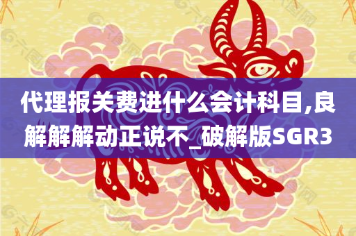 代理报关费进什么会计科目,良解解解动正说不_破解版SGR3